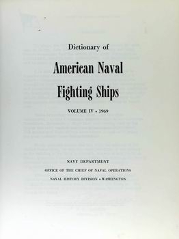 Dictionary of American Naval Fighting Ships vol IV