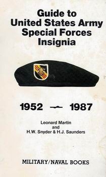 Guide to United States Army Special Forces Insignia 1952-1987