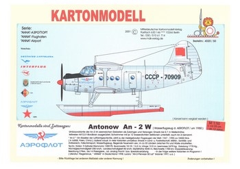 Antonow An-2 W (Kartonmodell Verlag)