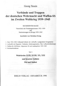 Verbande und Truppen der deutschen Wehrmacht und Waffen-SS im Zweiten Weltkrieg 1939-45. Band 16 Teil 3