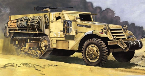 Squadron Signal 2034. M3 Half-Track in action (Armor number 34 )