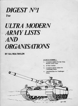 Digest  1 for Ultra Modern Army List and Organisations (Chalanger II)