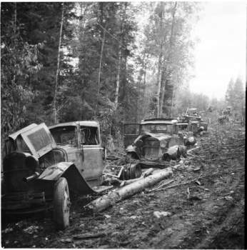 Wreckage of a convoy of GAZ AA cars (Russia Karelia 2015) Photos