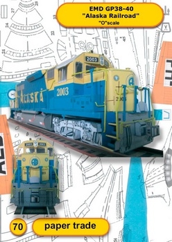 Alaska Railroad EMD GP38-40 (Paper Trade 70)