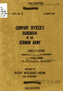 Company officer's handbook of the German Army