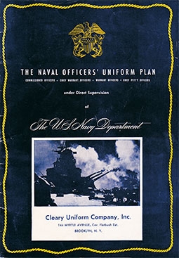 The naval officers uniform plan under Direct Supervision od the US Navy Department 1943