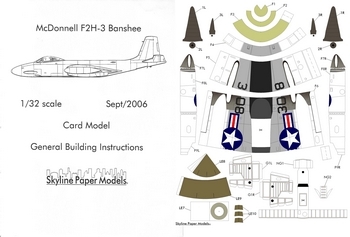 McDonnell F2H-3 Banshee (Skyline Paper models)